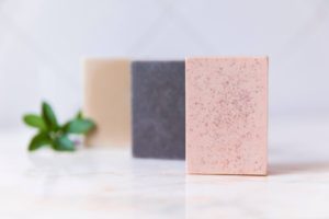 bentonite, pink & black and pink clay soap bars