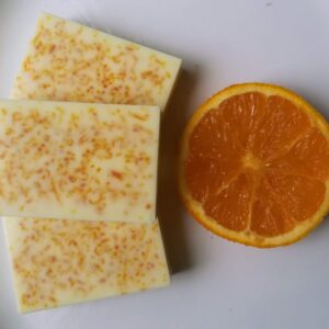 natural orange zest soap bar